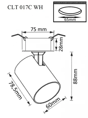 Встраиваемый точечный светильник Crystal Lux CLT 017 017C WH (220V, круглые)