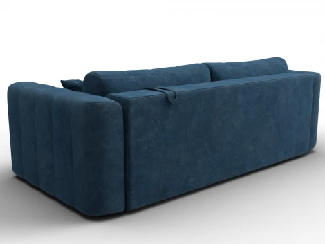 Диван прямой Лига-062 НПБ (ДСП,Фанера,ХДФ/Пластик/Велюр/Синий) Лига Диванов 130269