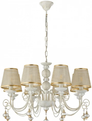 Подвесная люстра Arte Milano AM347620 347620/8 WT+G (220V, подвески, на цепи)