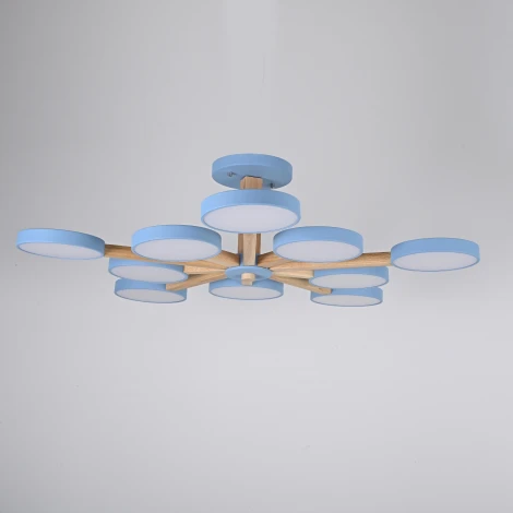 Потолочная люстра Wi-Fi на штанге Turna L10 Blue By ImperiumLoft Turna-B01 (LED, 220V, голосовое управление, умный дом - Алиса)