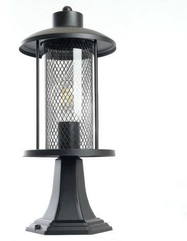 Уличный наземный светильник Feron Бордо 48390 PL724 60W E27, черный (220V, IP44)