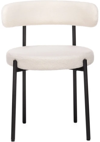Стул Woodville на металлокаркасе Rudi white / black 15602