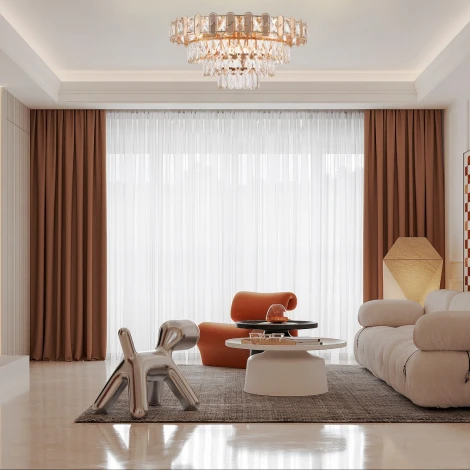 Потолочная люстра каскадная хрустальная Arte Milano Sorrento-8109 378109/8/570 GD (220V)