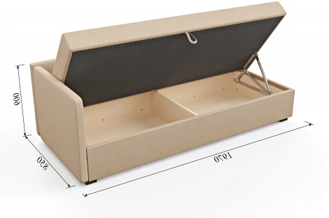 Диван-кровать Arsko Велес Угол левый велюр бежевый