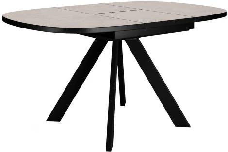 Стол DikLine B110 Хромикс белый,опоры черные