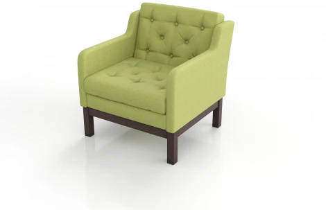 Кресло Arsko Айверс венге зеленая рогожка