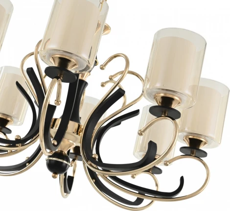 Подвесная люстра Arte Milano Florentia-2237 302237/8 Bk/Gd (220V, на цепи)