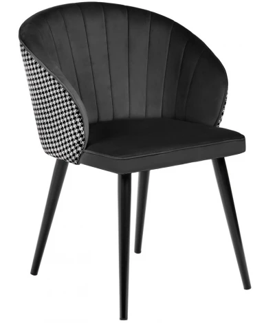 Стул Paola чёрный с жаккардом Bradex Home RF 0262