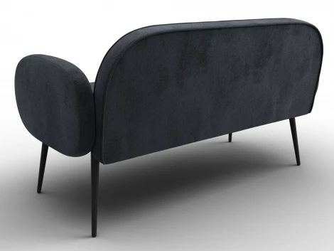 Диван прямой Лига-086 (Фанера/Металл/Велюр/Темно-серый) Лига Диванов 131093