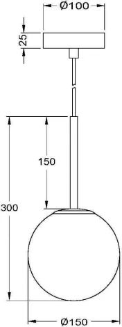 Подвесной светильник Basic form MOD321PL-01W Maytoni (220V, на проводе, шар)