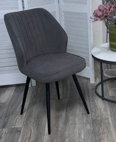 Стул РОССО 360 град. поворот. цвет B28 Темно-серый, велюр / черный каркас M-City 64755