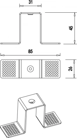 Скоба для встраивания шинопровода Donolux SPACE-Track system Fixing CW