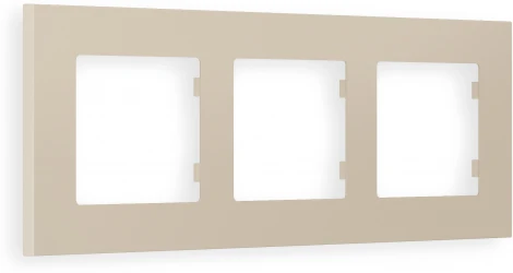 Рамка Ambrella Volt ALFA Qubi (Серо-бежевый матовый) 3-ая AF250363