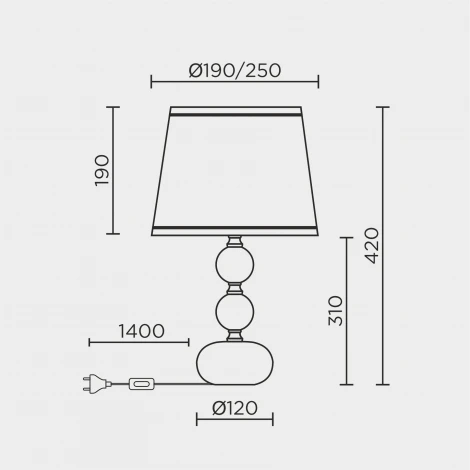 Интерьерная настольная лампа Modelux ML.6142.01TL BK