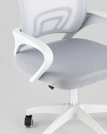 Кресло офисное TopChairs Simple SN серый пластик белый TopChairs УТ000042081