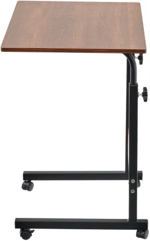 Стол многофункциональный на колесах, 60x40 см, «РОЛЛ», 2 ножки, регул.высота, мдф, металл, тёмн. дерево, черный Bradex Home РОЛЛ TD 0731