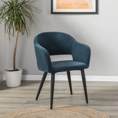 Кресло Oscar Diag blue/черный R-Home арт.410118160h_Diagblue_черн