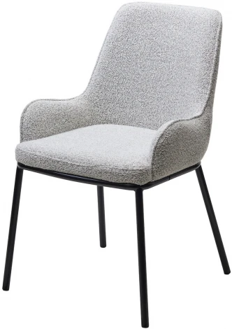 Стул BRIO CATO-01 Белый, фактурная ткань / черный каркас, ®DISAUR 629M05643