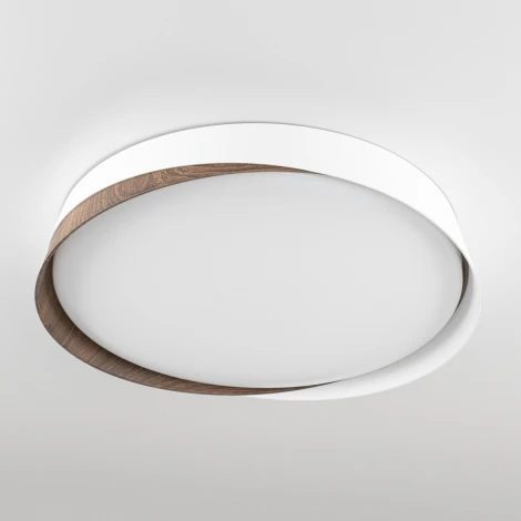 Потолочный светильник RGB круглый Citilux Bonny CL754350G Белый+Венге LED с пультом (220V, круглые)