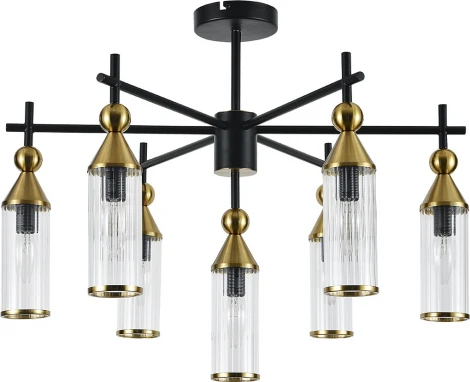 Потолочная люстра на штанге (13037/7R Black) Indigo Torazzo V000528 (220V)