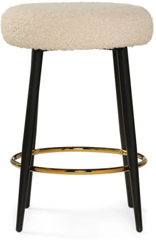 Барный стул Woodville Plato white fabric 15423