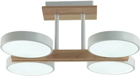 Потолочная люстра на штанге Lumion Plato 8030/72CL белый, дерево/металл, акрил LED 72W 3000-6000К 220V