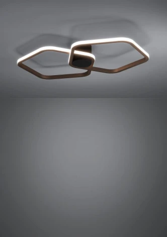 Настенно-потолочный светильник светодиодный Eglo Estrella 390506 с регулировкой цветовой температуры 1X20W LED 2200-6500K, 3500lm, сталь, бронзовый, черный