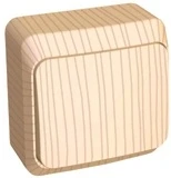 Выключатель накладной одноклавишный (сосна) Systeme Electric BA10-001D