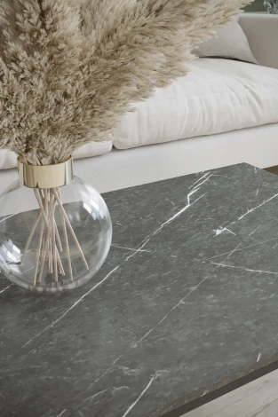 Стол журнальный Инсайд черный мрамор/черный от фабрики Mebelik