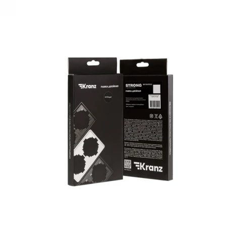 Рамка 2-постовая антрацит Kranz Strong KR-78-0752-5