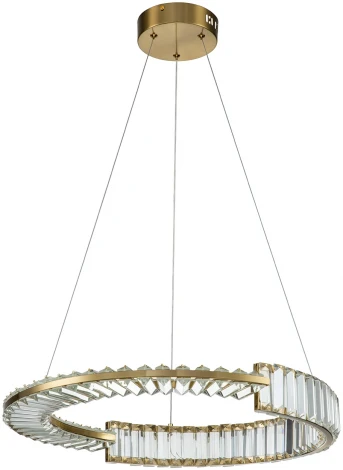 Подвесной светильник светодиодный Indigo Frizzante V000041L (220V, хрусталь, на тросе, круглые)