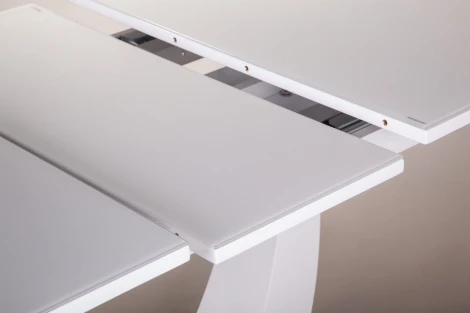 Стол раскладной Adams (120+30 см) закаленное стекло белый Top Concept 2001000000623