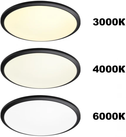 Светильник накладной влагозащищ. диммир. с датчиком движения (пульт ДУ в комплекте) Novotech Mask 359212 черный IP43 LED 48W 170-265V 4320Лм 3000-6000