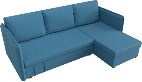 Диван угловой Слим правый угол (Голубой/Рогожка) Лига Диванов арт.121150