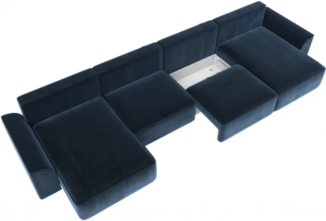 Диван п-образный Лига-048 НПБ лонг Лига Диванов (Велюр) арт.128356
