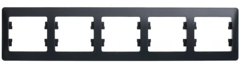 Рамка на 5 постов (антрацит) Systeme Electric Glossa GSL000705