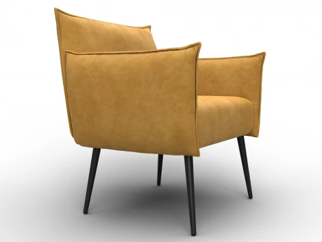 Кресло Лига-083 (Фанера/Металл/Велюр/Желтый) Лига Диванов 132322