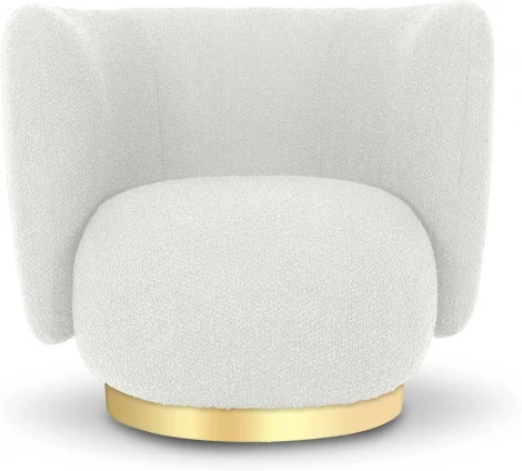 Кресло Lucca ОГОГО (арт.853034), (Букле,Ткань,Рогожка/Бежевый)