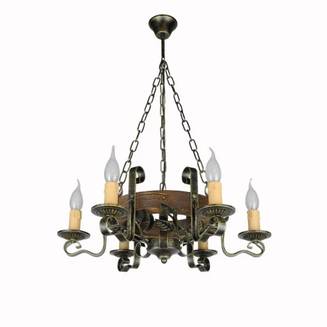 Подвесная люстра Тарьсма Берёза-6 BR6LRH53 (220V, на цепи, подсвечник, свеча)