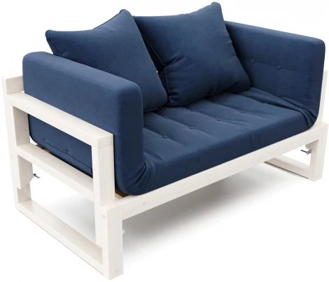 Кушетка Arsko Амбер беленый дуб синий велюр