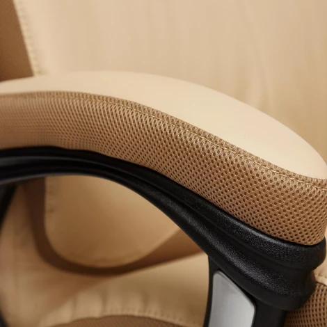 Компьютерное кресло для руководителя Tetchair DUKE (Исскуственая кожа,Ткань/Бежевый)