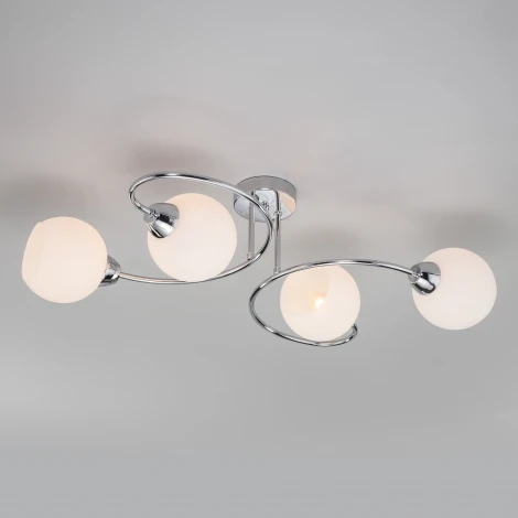 Потолочная люстра на штанге Eurosvet Tulia 30136/4 хром (220V, шарики)