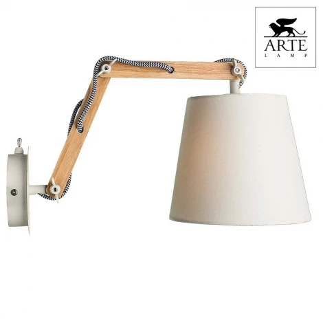 Бра на гибкой ножке Arte Lamp Pinocchio A5700AP-1WH (220V, выключатель)