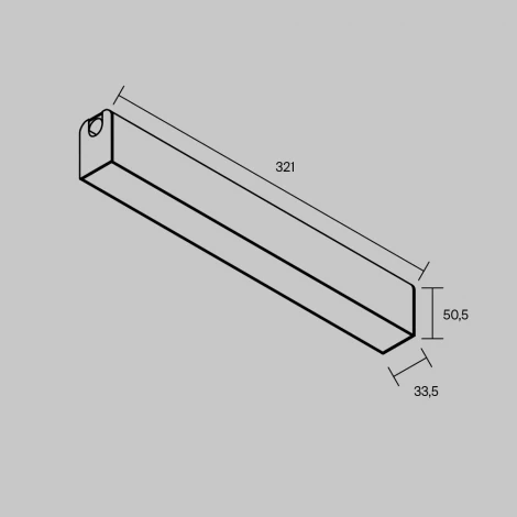 Трековый светильник модульный низковольтный светодиодный 24V 12 3000K Maytoni Technical Basis TR238-1-12W3K-B