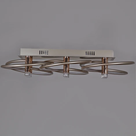 Потолочная люстра светодиодная с управлением смарфоном и пультом Reluce 09253-0.3-6S Champaign silver (регулировка яркости, 220V)