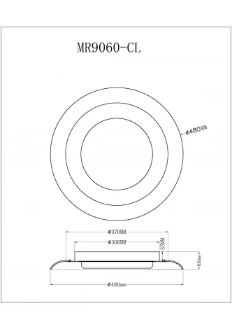 Потолочный светодиодный светильник круглый MyFar Naiad MR9060-CL (регулировка яркости, 220V, пульт управления)