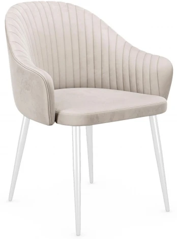 Стул DikLine 440 C103 крем, ножки белые арт.00-00073879