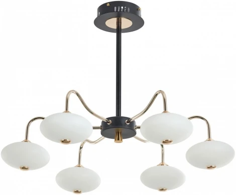 Потолочная люстра светодиодная на штанге Arte Milano Neapol-73908 273908/6 BK/GD (220V)