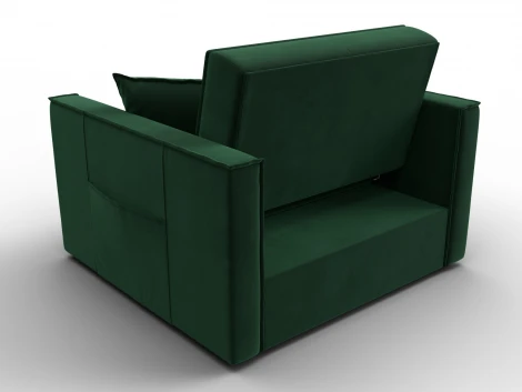 Кресло-кровать Лига-104 (80) (ЛДСП,Брус,Фанера,Велюр/Зеленый) Лига Диванов 134854