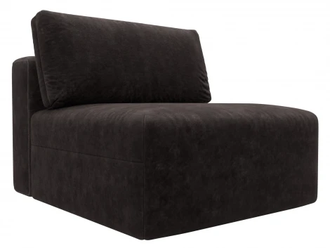 Модуль диван Лига-060 НПБ (ЛДСП,Брус,Фанера,Велюр/Коричневый) Лига Диванов 129549